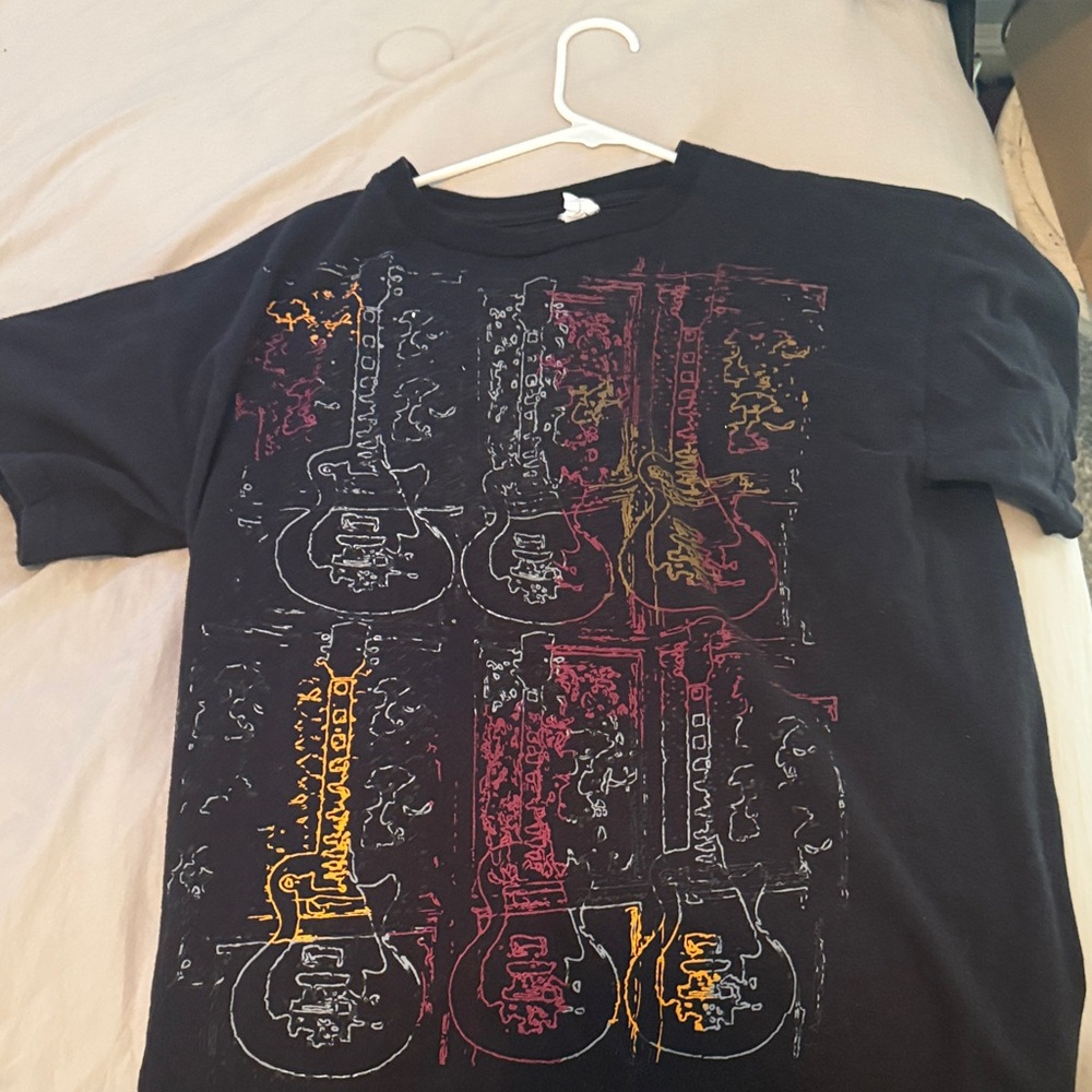 Delta Men's Black Guitar Graphic Tee